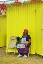 Caribbean Woman at Agricultural Market Royalty Free Stock Photo