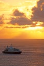 Caribben cruise, cruises, cruising, sunset, sea Royalty Free Stock Photo