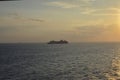 Caribic Cruise Ship Views at sunset from Cabin balcony