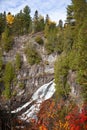 Caribou Falls on the north shore of Minnesota during autumn Royalty Free Stock Photo