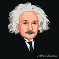 Caricature of Albert Einstein Royalty Free Stock Photo