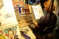 Caricature artist at Global village dubai