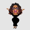 Caricature of celebrity Oprah Winfrey