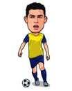 Caricature of Cristiano Ronaldo, Al Nasr Fc, Vector Isolated