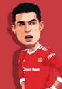 Caricature of Cristiano Ronaldo, The New Player in MU