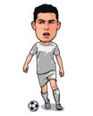 Caricature of Cristiano Ronaldo, Real Madrid, Vector Isolated Royalty Free Stock Photo