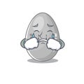 Caricature design of egg kitchen timer having a sad face Royalty Free Stock Photo