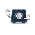 Caricature design of kitchen timer showing call me funny gesture Royalty Free Stock Photo