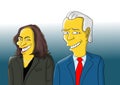 A caricature illustration of Joe Biden and Kamala Harris. Royalty Free Stock Photo