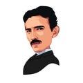 Caricature of Nikola Tesla