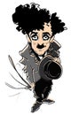 Caricature series: C.Chaplin Royalty Free Stock Photo