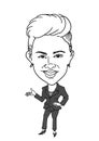Caricature series - miley cyrus Royalty Free Stock Photo