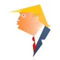 Caricature of United States president Donald Trump Royalty Free Stock Photo