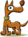 Caricatured brown dog Royalty Free Stock Photo