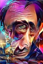 Caricatured portrait of French politician Eric Zemmour Royalty Free Stock Photo