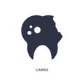 caries icon on white background. Simple element illustration from medical concept Royalty Free Stock Photo