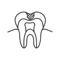 Caries linear icon