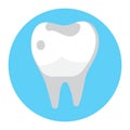 Caries, tartar or tooth cyst treatment icon vector. Dental crown Royalty Free Stock Photo