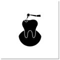 Caries treatment glyph icon