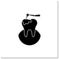 Caries treatment glyph icon