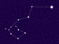 Carina constellation. Starry night sky. Cluster of stars and galaxies. Deep space. Vector