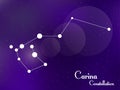 Carina constellation. Starry night sky. Cluster of stars, galaxy. Deep space. Vector Royalty Free Stock Photo