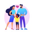 Caring adoptive fathers abstract concept vector illustration.