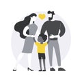 Caring adoptive fathers abstract concept vector illustration. Royalty Free Stock Photo