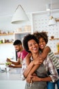 Caring african american mother hugging teenage daughter, enjoy moment of love, motherhood concept Royalty Free Stock Photo