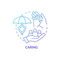 Caring blue gradient concept icon Royalty Free Stock Photo