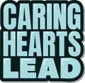 Caring Hearts Lead Aesthetic Lettering Vector Design