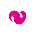 caring love logo vector icon illustration Royalty Free Stock Photo
