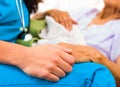 Caring Nurse Holding Hands Royalty Free Stock Photo