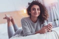 Caring sister feeling loved while waiting at home for her sibling