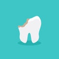 Caring for teeth flat design vector illustration Royalty Free Stock Photo