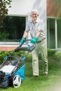 Caring about your lawn Royalty Free Stock Photo