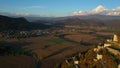 Aerial view of wellknown medieval castle Hochosterwitz