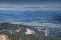 Carinthia landscape in Austria with lake, hills and mountains