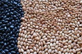 Carioca beans background. Brazilian grains, black bean Royalty Free Stock Photo