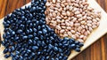 Carioca beans and black grains. Brazilian bean