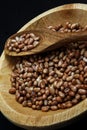 Carioca Beans into a bowl. Agriculture, seed