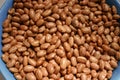 Carioca beans, portion of typical brazillian beans in a bowl, top view