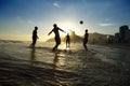 Carioca Brazilians Playing Altinho Beach Football Rio Royalty Free Stock Photo