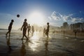 Carioca Brazilians Playing Altinho Beach Football Rio Royalty Free Stock Photo