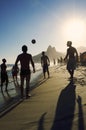 Carioca Brazilians Playing Altinho Futebol Beach Football Royalty Free Stock Photo