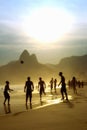 Carioca Brazilians Playing Altinho Futebol Beach Football Royalty Free Stock Photo