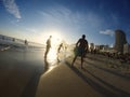 Carioca Brazilians Playing Altinho Futebol Beach Football