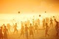 Carioca Brazilians Playing Altinho Futebol Beach Soccer Football Royalty Free Stock Photo