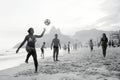 Carioca Brazilians Playing Altinho Futebol Beach Soccer Football Royalty Free Stock Photo