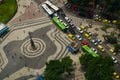 Carioca Square and Busy Street View From Above